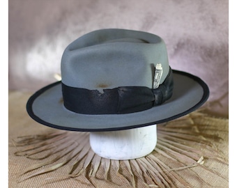 GOTCHA - Million Dollar Hats Collection - Chapolala - black bespoke distressed fedora hat wool/fur felt fedora