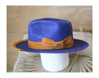 FINEDAY - Art Sanctum Collection- by Chapolala - distressed custom bespoke men women fur wool felt fedora hat - special finish