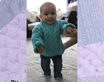 Erste Schritte Aran Pullover Handstrickanleitung
