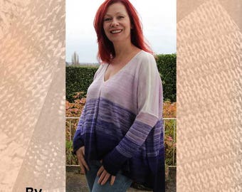 Ombre Sweater Machine Knitting Pattern