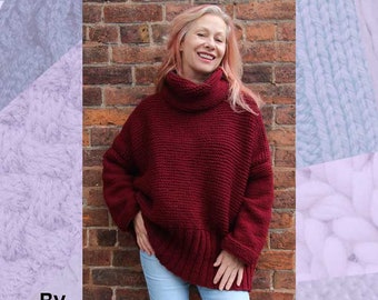Claret Sweater Hand Knitting Pattern