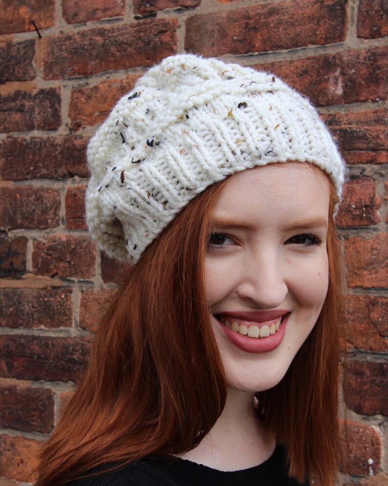 Traditional Beanie Hand Knitting Pattern Etsy