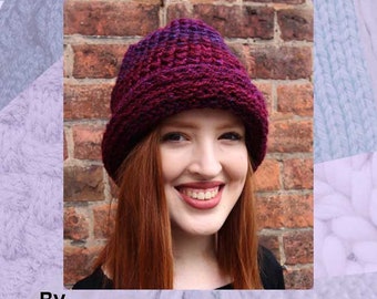 Bamboo Cloche Beanie Hand Knitting Pattern