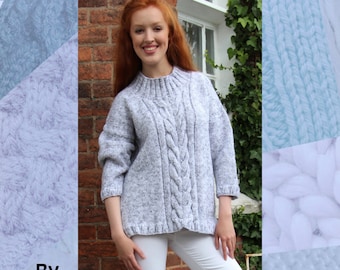 Sweet Cable Sweater Hand Knitting Pattern