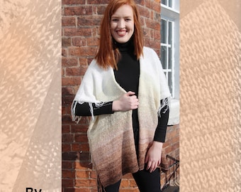 Stash Buster Poncho Machine Knitting Pattern