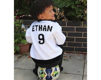 Kids Football Shirt Hand Knitting Pattern