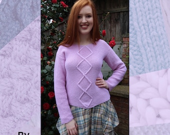 Diamond Sweater Hand Knitting Pattern