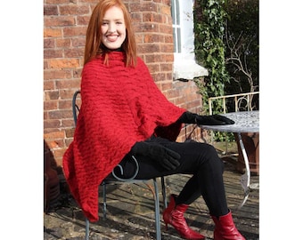 Marilyn Poncho Hand Knitting Pattern
