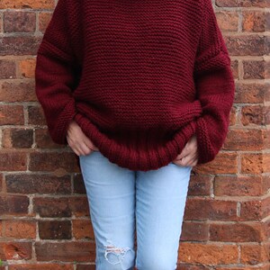 Claret Sweater Hand Knitting Pattern - Etsy