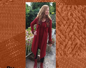 Jagger Mantel Maschinenstrickmuster