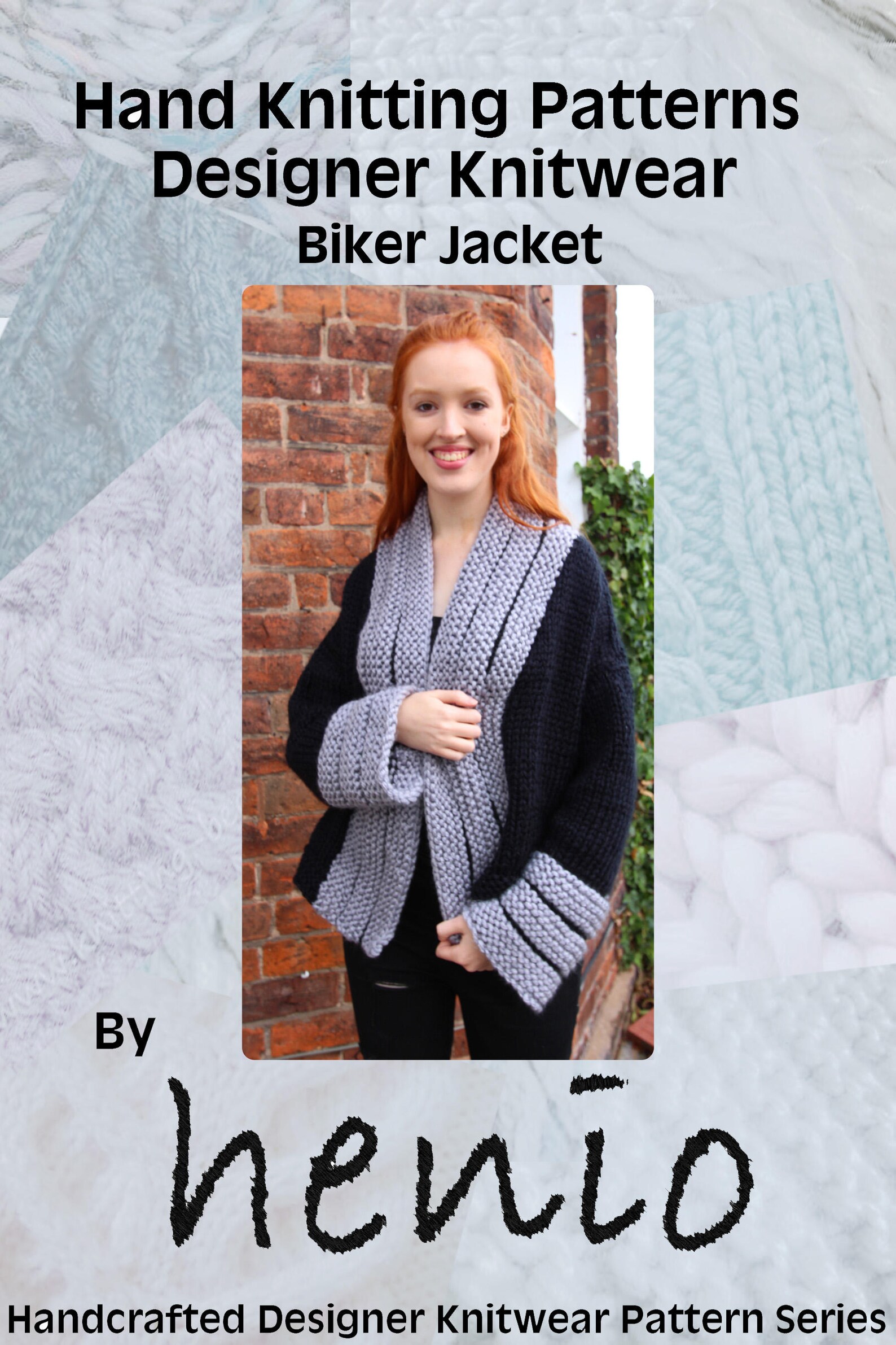 Biker Jacket Hand Knitting Pattern Etsy