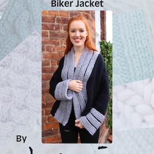 Biker Jacket Hand Knitting Pattern