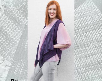 Perlen Weste 2 Maschinenstrickmuster
