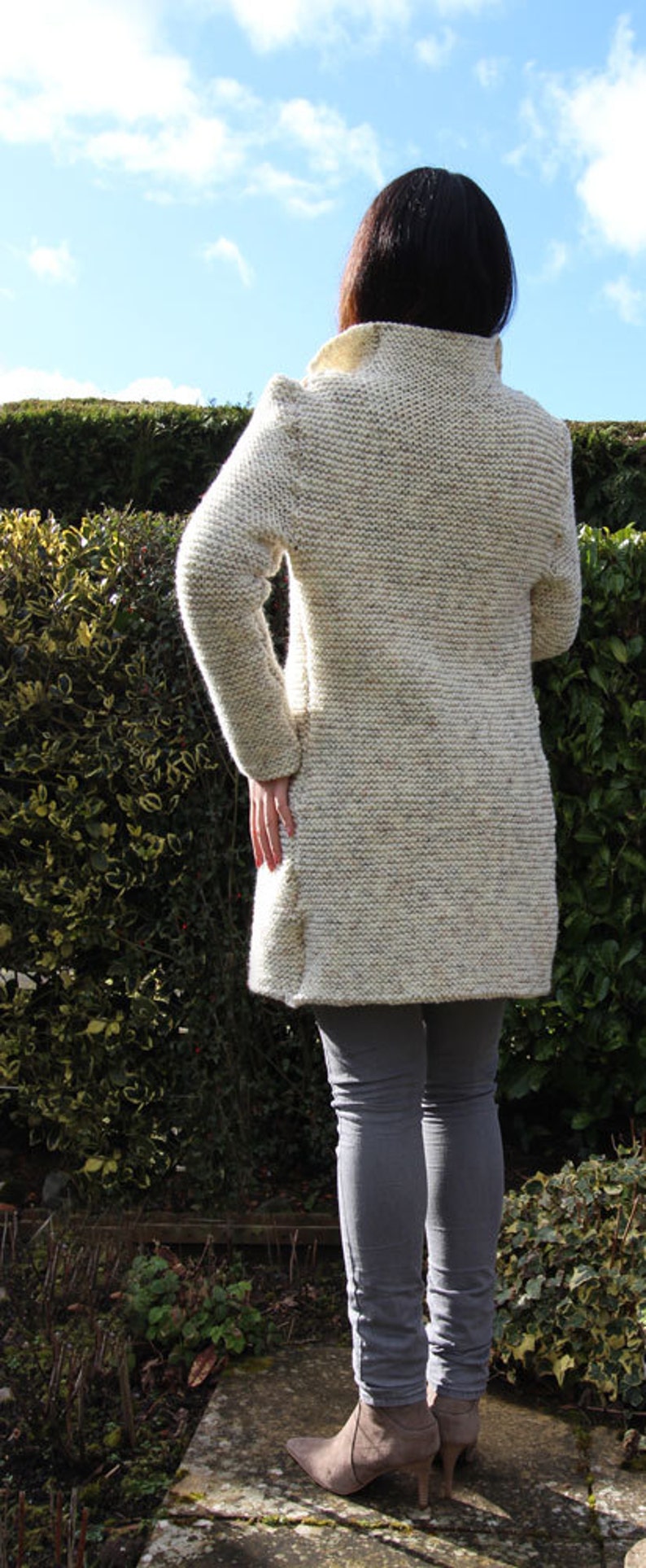 Retro Jacket Hand Knitting Pattern Etsy