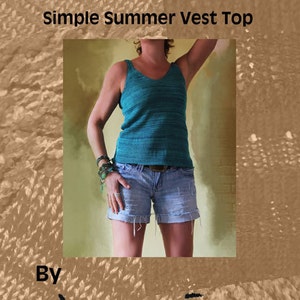 Machine Knitting Pattern-Simple Summer Vest Top