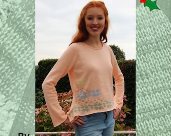 Schneeflocke Pullover Weihnachten Maschinenstrickmuster