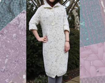 Cocoon Coat Hand Knitting Pattern