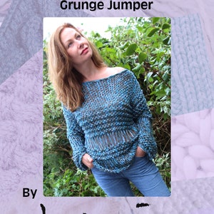 Grunge Jumper Hand Knitting Pattern - Etsy