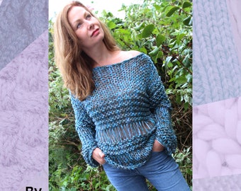 Grunge Jumper Hand Knitting Pattern