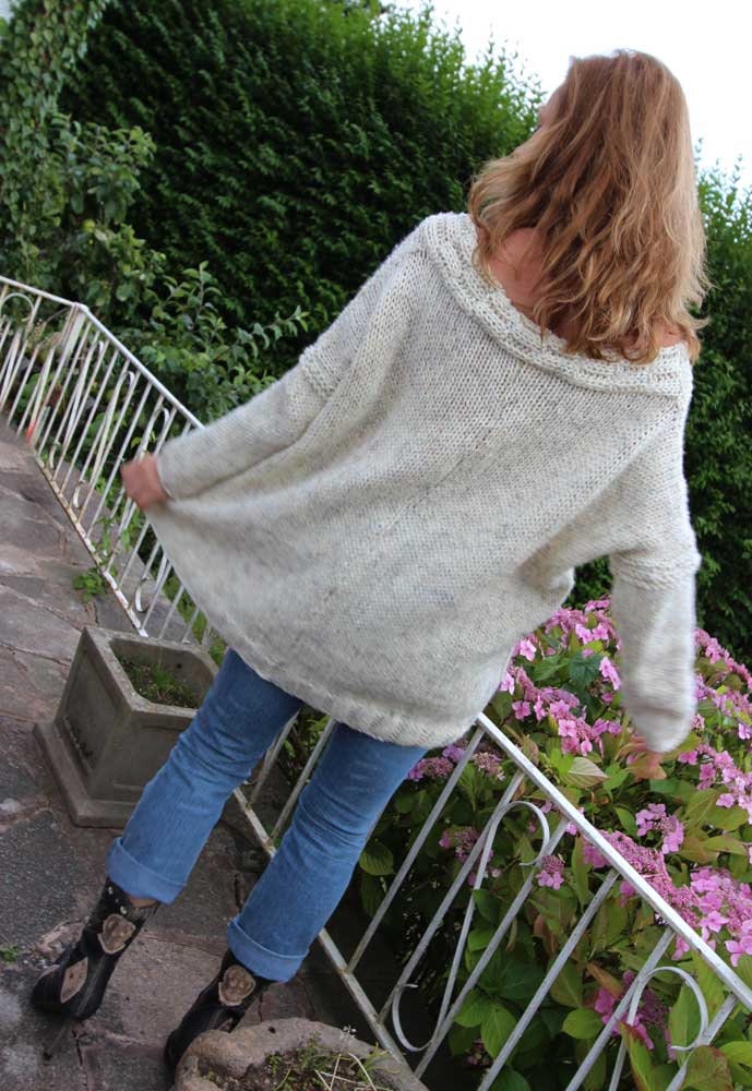 Sloppy Joe Sweater Hand Knitting Pattern Etsy