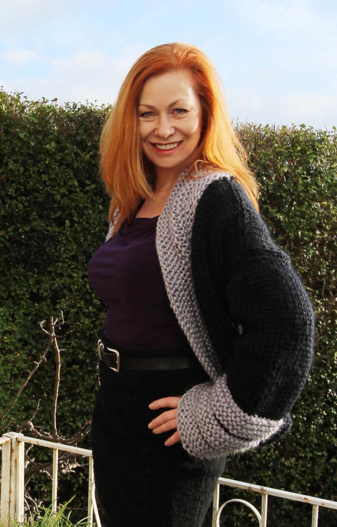 Biker Jacket Hand Knitting Pattern Etsy