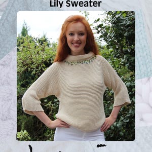 Lily Sweater Hand Knitting Pattern
