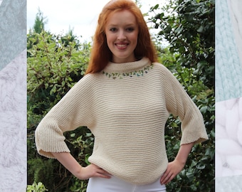 Lily Sweater Hand Knitting Pattern