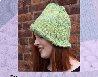 Robin Hood Beanie Hand Knitting Pattern