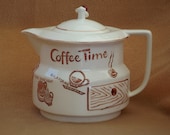 Vintage Coffee Time Teapot