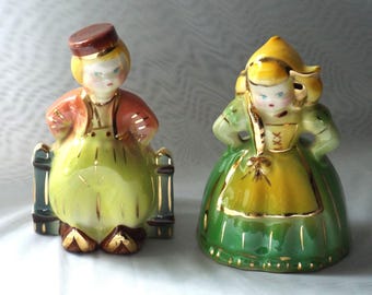 Vintage Porcelain Figure / Planter Girl with Hat and Basket