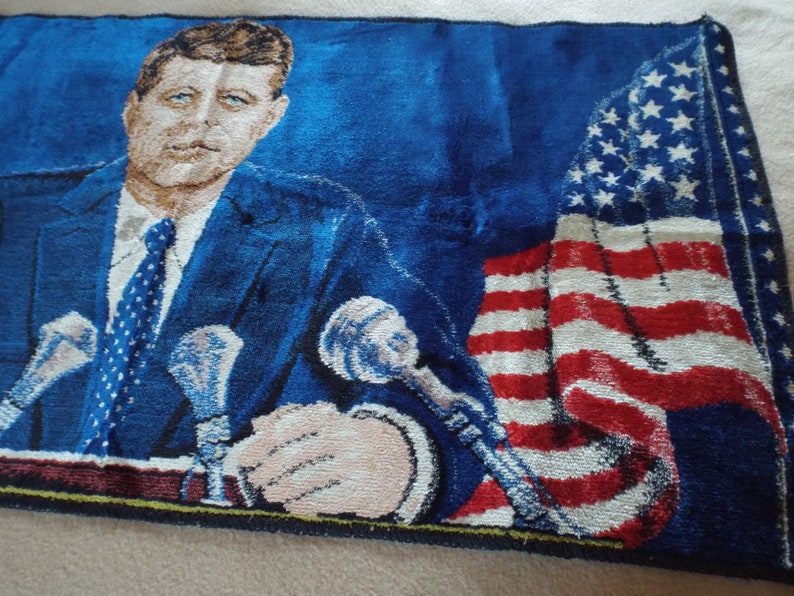 John F. Kennedy Wall Hanging JFK Tapestry Kennedy Rug Etsy