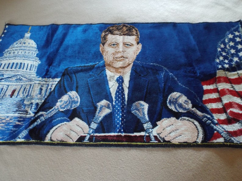 John F. Kennedy Wall Hanging JFK Tapestry Kennedy Rug Etsy