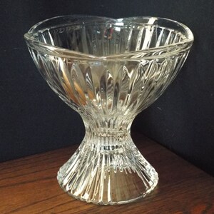 Vintage Aderia Glass Clear Pedestal Footed Compote A1GA1G3