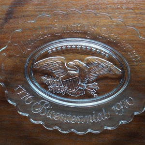 Vintage Avon Clear Glass Bicentennial Collectible Plate or Dish