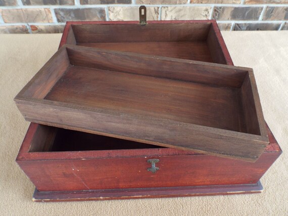 Vintage Wooden Jewelry Box with Sailing Ship; Sto… - image 4