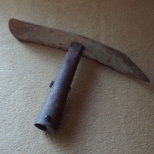 Antique Rustic Metal Hoe Head