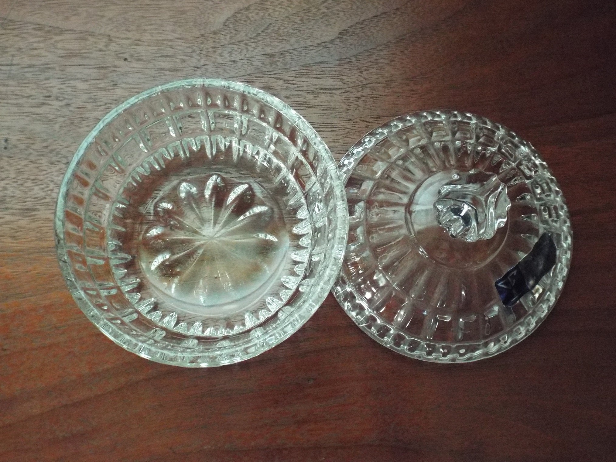 Vintage Lead Crystal Candy Dish with Lid Crystal Clear Etsy