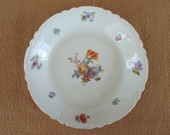 Hutschenreuther Gelb Bavarian Floral Pattern Salad Bowl; Soup Bowl; Cereal Bowl