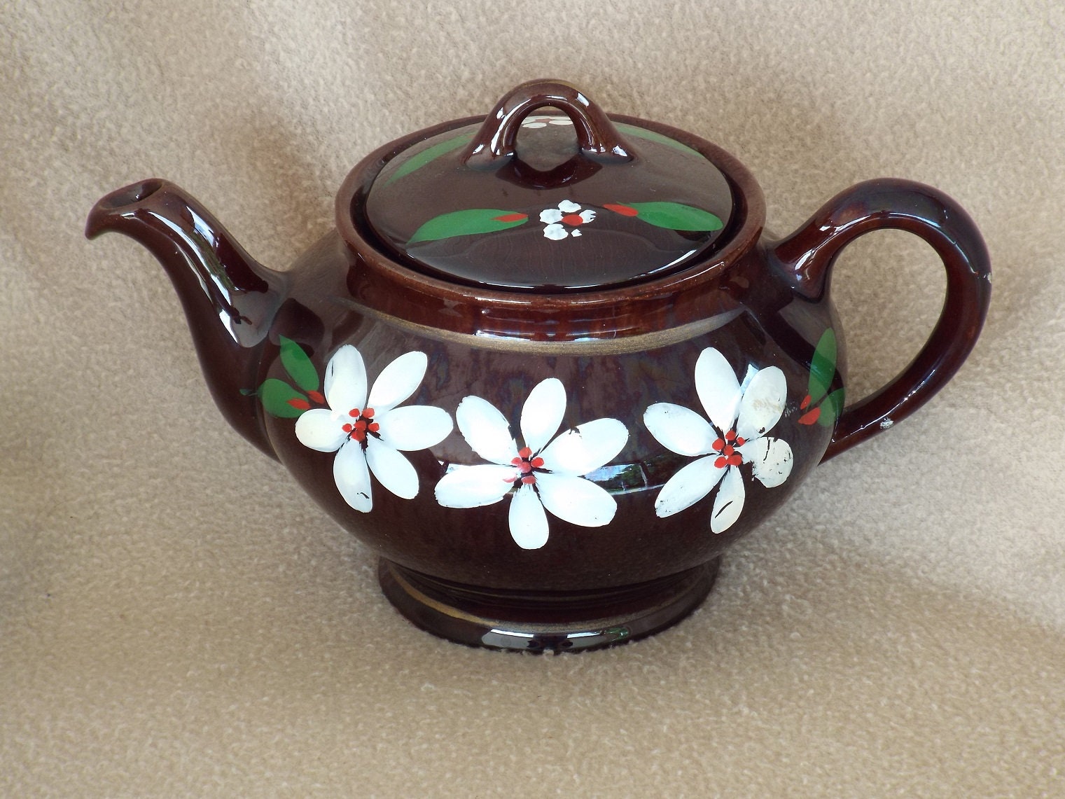 Vintage Royal Canadian Stoneware Teapot with Lid Etsy