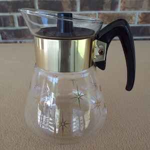 Vintage Corning Glass 4-cup Coffee Carafe; Vintage Glass Coffee Pot