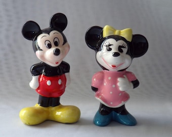 Collectible Disney Mickey Mouse and Minnie Mouse Figurines