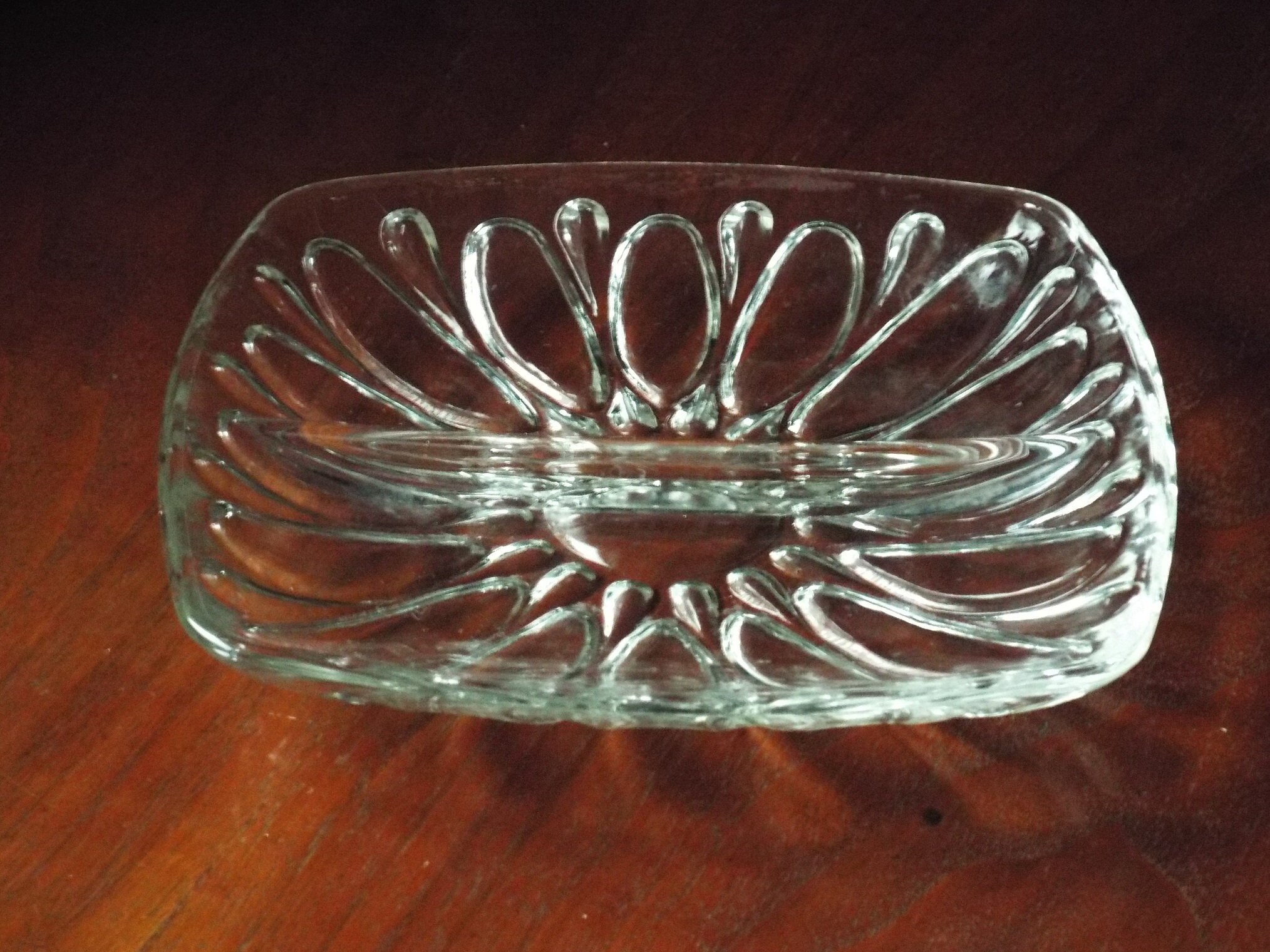 Vintage Clear Glass 2-part Relish Dish Relish Tray Sectioned | Etsy