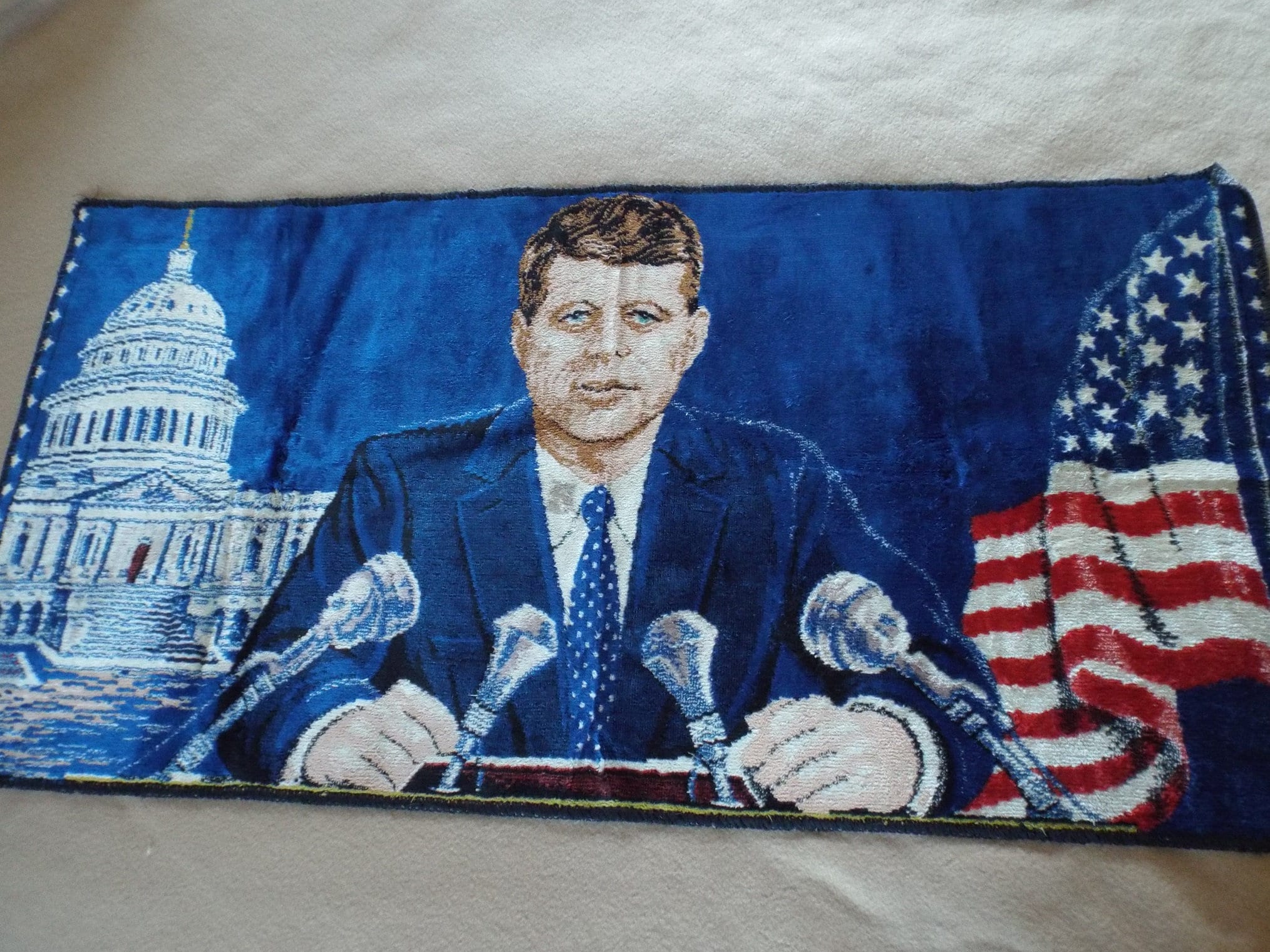 John F. Kennedy Wall Hanging JFK Tapestry Kennedy Rug Etsy
