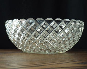 Antique Anchor Hocking Fruit Bowl in Waterford Clear