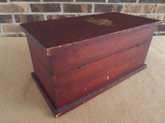 Vintage Wooden Jewelry Box with Sailing Ship; Sto… - image 9