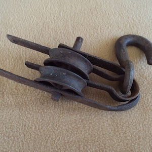 Antique Rustic Pulleys; Barn Pulley; Farm Tool