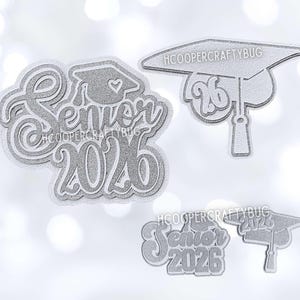 Custom ORDER Senior 2026 cutouts; graduation cap 2026 cutouts for homecoming mums; homecoming mum supplies; graduation cutouts