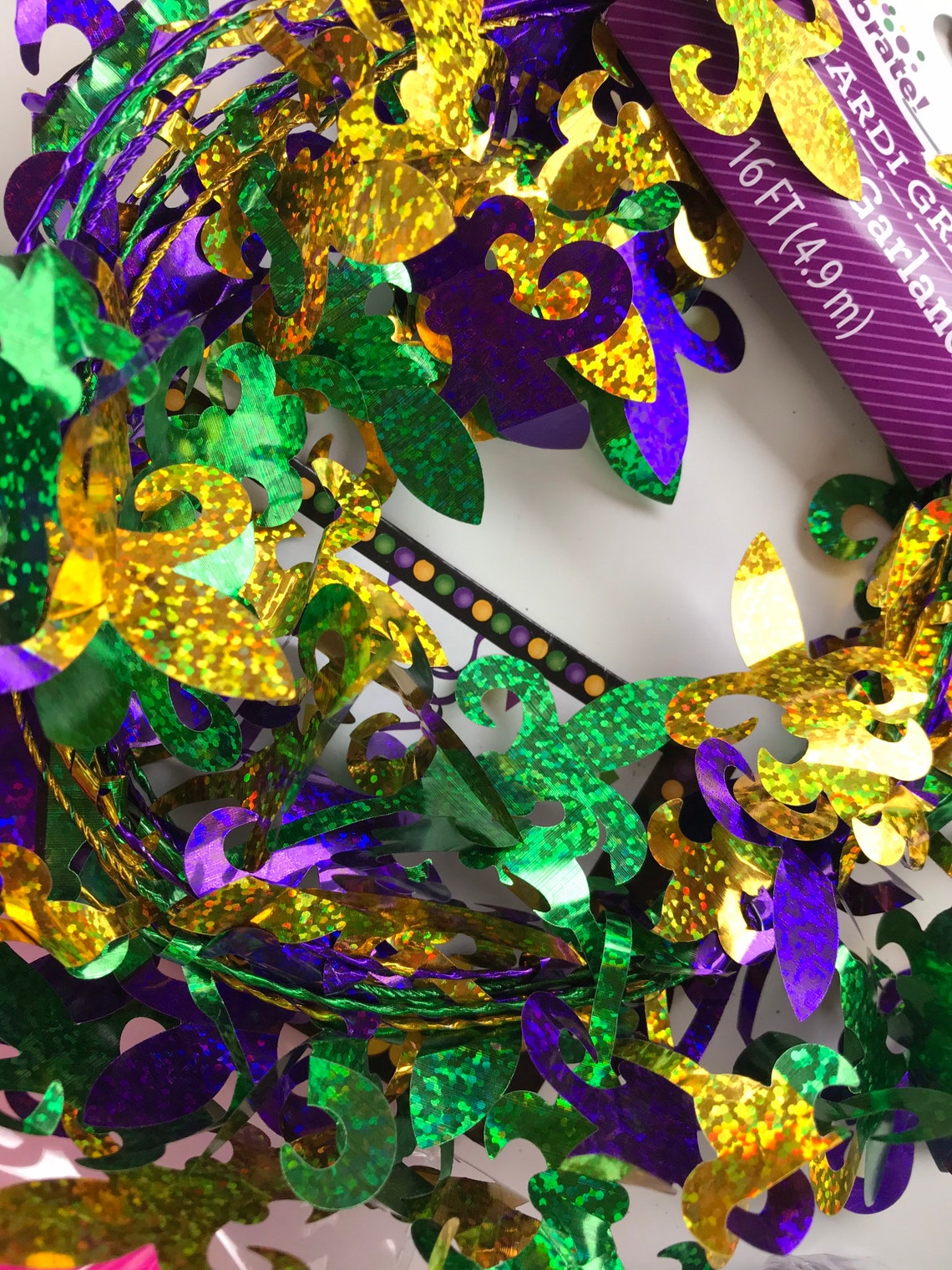 Wreath kit. Mardi Gras wreath kit. Purple green and gold Etsy