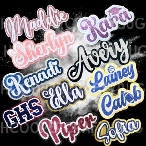 Name Cutouts for homecoming mums; homecoming mum supplies; Name die cuts; Custom order Name cutouts; you are purchasing ONE cutout!!!!