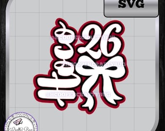 Hoco 26 SVG-Datei für Homecoming Mum-Ausschnitte (Digitaler Download)